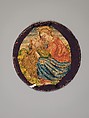 Saint John (one of four), Silk and metal-wrapped thread on canvas, Italian or Spanish