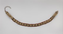 Belt, Simon Henek (active 1609–29), Gilded silver, turquoise, glass pastes, silk velvet, metal threads, Hungarian, Brassó