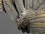 Table decoration in the form of a peacock, Silver, partly gilded, Hungarian, Munkács