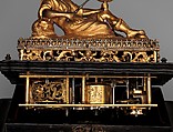 Automaton clock in the form of Urania, Paullus Schiller (German, 1583–1634), Case: partly gilded and partly silvered brass, copper with traces of silver, ebony, and ebony veneer; Movement: gilded brass and partly blued steel, German, Nuremberg