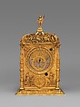 Astronomical table clock, Movement probably by Jeremias Metzger (German, ca. 1525–ca. 1597), Case and dials: gilded brass; Movement: iron, German, Augsburg