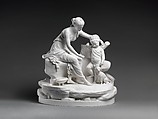 Seated woman and the infant Hercules, Dihl et Guérhard (French, 1781–ca. 1824) (Manufacture de Monsieur Le Duc d’Angoulême, until 1789), Hard-paste biscuit porcelain, French, Paris