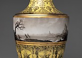 Vase with scenes of storm at sea, Dihl et Guérhard (French, 1781–ca. 1824) (Manufacture de Monsieur Le Duc d’Angoulême, until 1789), Hard-paste porcelain decorated in polychrome enamels, gold, French, Paris