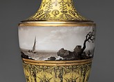 Vase with scenes of storm at sea, Dihl et Guérhard (French, 1781–ca. 1824) (Manufacture de Monsieur Le Duc d’Angoulême, until 1789), Hard-paste porcelain decorated in polychrome enamels, gold, French, Paris