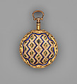Repeating watch, Movement by Francis Perigal (British, active 1741–67), Case: partly enameled gold; Dial: white enamel with black numerals and silver hands set with diamonds; Movement: gilded brass and partly blued steel, British, London, for Turkish market