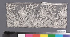 Fragment, Needle lace, Point de Gaze, Flemish