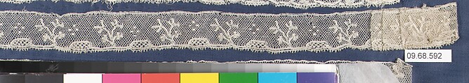 Piece, Bobbin lace, French, possibly Lille