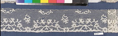 Fragment, Bobbin lace, French, Lille