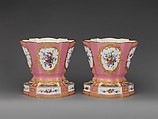 Pair of flower vases (vases hollandois), Sèvres Manufactory (French, 1740–present), Soft-paste porcelain, French, Sèvres