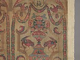 Chintz wall panel, Style of Jean Berain (French, Saint-Mihiel 1640–1711 Paris), Resist dyed and painted cotton, Indian, Coromandel Coast