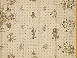 Coverlet, Silk, metal thread, metal spangles, British