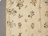 Coverlet, Silk, metal thread, metal spangles, British