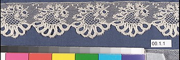 Fragment, Bobbin lace, British, Buckinghamshire