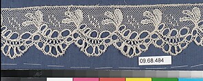 Fragment, Bobbin lace, British, Buckinghamshire