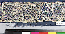 Fragment, Bobbin lace, British, Buckinghamshire