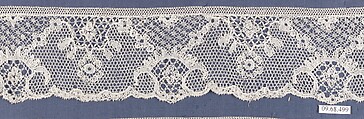 Fragment, Bobbin lace, British, Buckinghamshire
