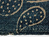 Textile fragment, Resist-dyed on plain weave; warp: dyed linen, Z spun, 16 per cm; weft: dyed linen, Z spun, 15–16 per cm, Russian