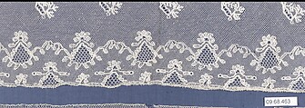 Fragment, Bobbin lace, British, Buckinghamshire