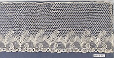 Fragment, Bobbin lace, British, Buckinghamshire