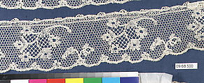 Fragment, Bobbin lace, British, Buckinghamshire