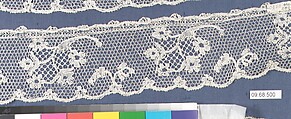 Fragment, Bobbin lace, British, Buckinghamshire