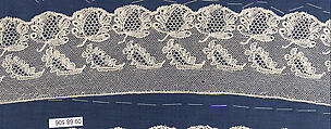 Fragment, Bobbin lace, British, Buckinghamshire