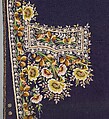 Embroidered panels for a man's suit, Silk embroidery on woven silk, satin stitch; stem stitch, knots and silk net, French