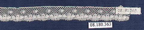 Fragment, Bobbin lace, German, Saxony