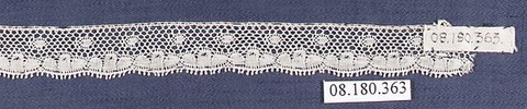 Fragment, Bobbin lace, German, Saxony
