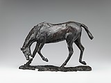 Horse with Head Lowered, Edgar Degas (French, Paris 1834–1917 Paris), Bronze, French