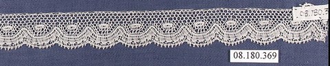 Piece, Bobbin lace, German, Saxony