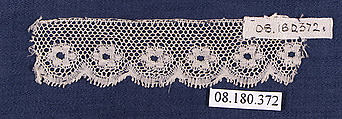 Fragment, Bobbin lace, German, Saxony