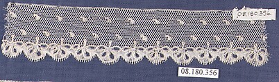Fragment, Bobbin lace, German, Saxony