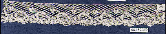 Fragment, Bobbin lace, German, Saxony