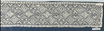 Piece, Bobbin lace, Italian, Abruzzi