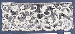 Piece, Bobbin lace, Italian, Cantù