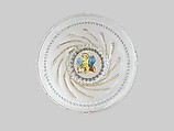 Low footed bowl with central medallion of the winged lion of St. Mark in colored enamels, Glass, enamelled and gilt, Italian, Venice (Murano)