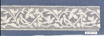 Insertion, Bobbin lace, Point de Paris, Italian, Cantù