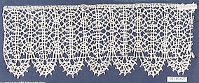 Piece, Bobbin lace, Italian, Cantù
