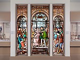 La Danse des Fiançailles, Luc-Olivier Merson (French, Paris 1846–1920 Paris), Stained glass, French, Paris