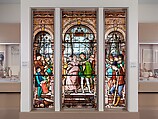 La Danse des Fiançailles, Luc-Olivier Merson (French, Paris 1846–1920 Paris), Stained glass, French, Paris