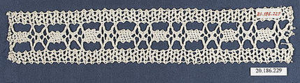 Insertion, Bobbin lace, Italian, Venice