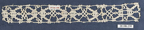 Insertion, Bobbin lace, Italian, Venice
