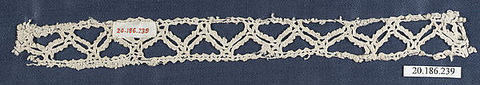 Insertion, Bobbin lace, Italian, Venice