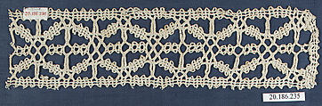 Insertion, Bobbin lace, Italian, Venice