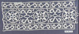 Fragment, Bobbin lace, Italian, Genoa