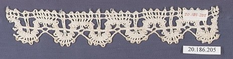 Edging, Bobbin lace, Italian, Venice