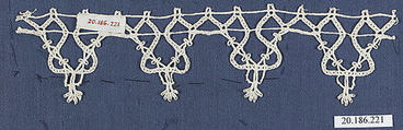 Edging, Bobbin lace, Italian, Venice