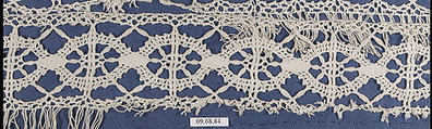 Insertion, Bobbin lace, Italian, Sicily