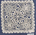 Square or pall, Bobbin lace, Italian, Genoa